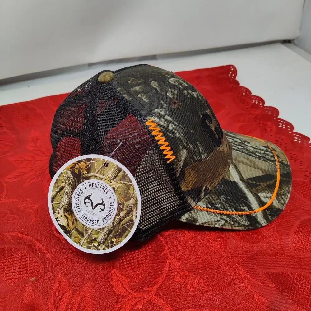CAT Caterpillar Trucker Hat Digital Realtree CAMO Men's Adjustable Mesh NWT